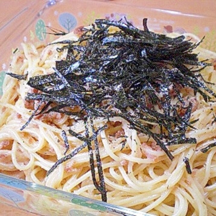 「明太マヨ＆鶏そぼろパスタ」　　　♪♪